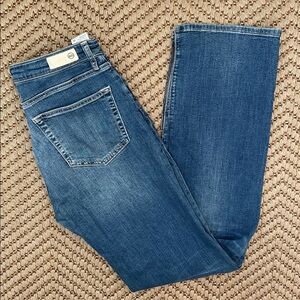 Ag Adriano Goldschmied  Y2K New Knoxx Straight Legged Flair Denim Jeans  Blue 28